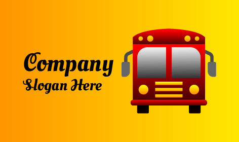 Logo De Bus Rouge De Face