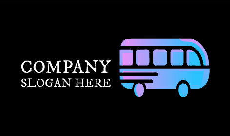 Logo Bus Lingkungan Berwarna Biru Langit