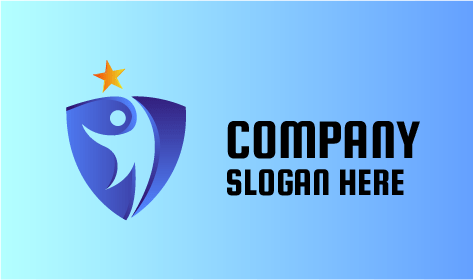 Logotipo Empresarial De Escudo Azul