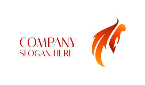 Logo D'entreprise En Plumes Orange