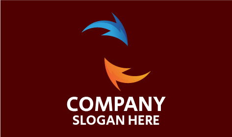 Logotipo De Dos Flechas Para Empresas