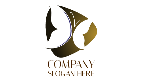 Aesthetic Butterfly Wing Logo