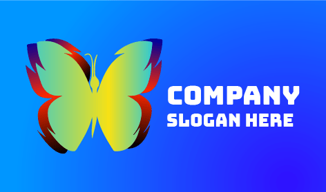 Logo Siluet Kupu-kupu Yang Cantik