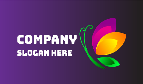 Logo Siluet Kupu-kupu Yang Cantik