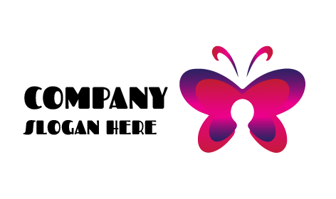 Logotipo De Inseto Borboleta Gradiente