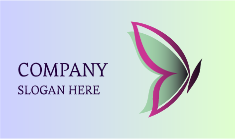 Logo Kupu Kupu Garis Ungu