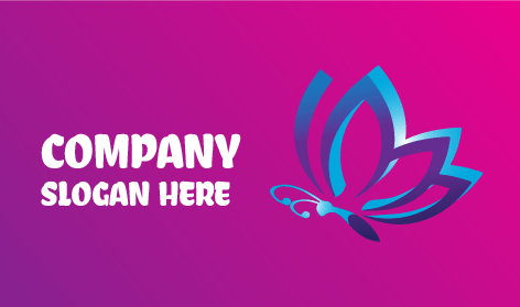 Logo Kupu-kupu Biru Berkilau