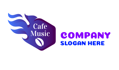 Blaues Bonfire Kaffeecafé Logo