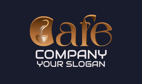 Logotipo De Cafetería Con Tipografía Marrón