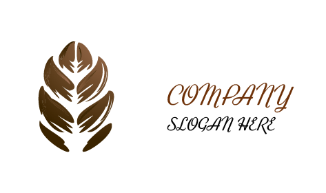 Logotipo De Café De Frijoles Marrones Chocolate