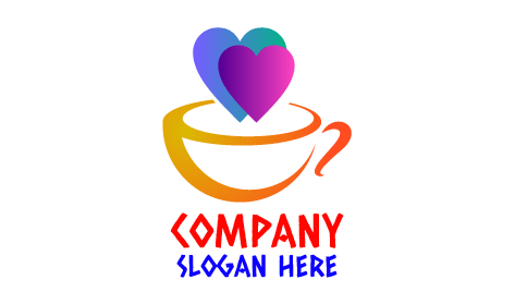 çift Kalpli Kafe Logosu