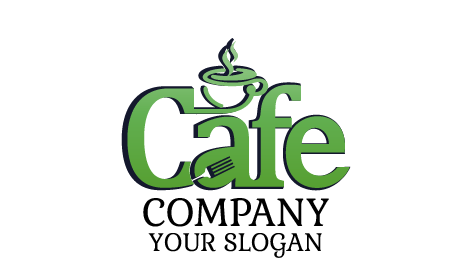 Logotipo De Cafetería De Café Con Menta