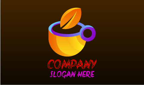 Rundes Kaffeetasse Café Logo