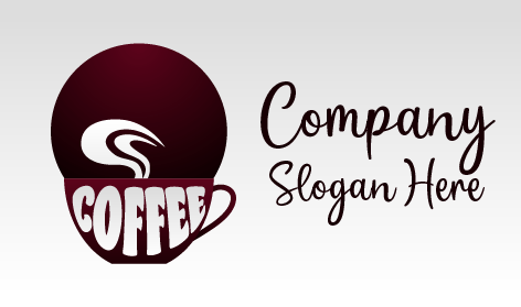 Logotipo Do Steaming Coffee Cafe