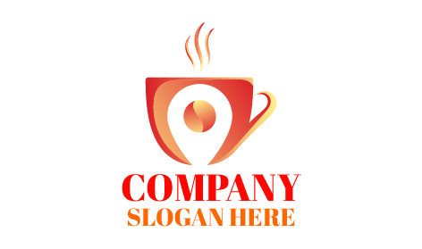 Logo Del Caffè Della Tazza Fumante