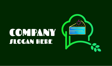 Blue Buttercream Cake Logo