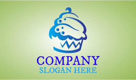 Blueberry Frosting Cupcake Logo