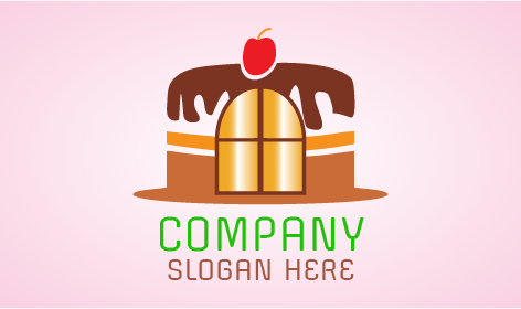 Cherry Layered Window Cake Logo