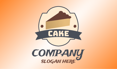 Chocolate Pie Slice Cake Logo