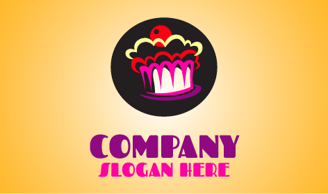 Colorful Frosting Cake Logo