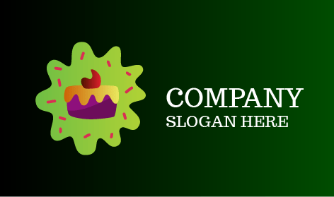 Deep Pink Cherry Cake Logo