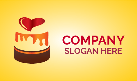 Dreamy Caramel Heart Cake Logo