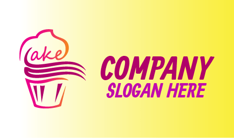 Frosted Pink Cone Cake Logo