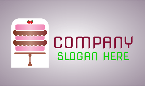 Layered Pink Wedding Cake Logo