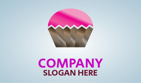 Pink Dome Cupcake Logo