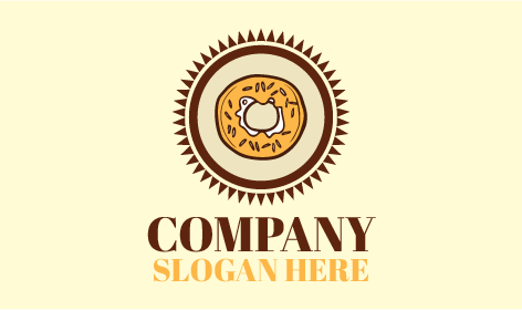 Sun Donut Cake Logo