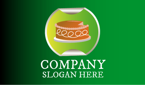 Logo Adesivo Vellutato Con Torta Al Cioccolato