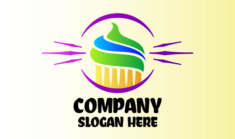 Vibrant Cupcake Shop Logo