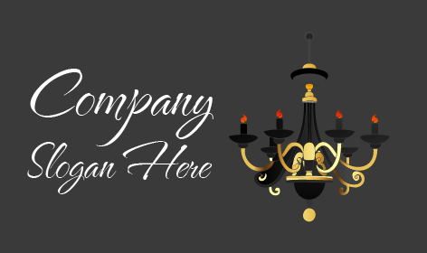 Black Chandelier Candle Logo