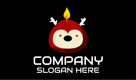 Brown Reindeer Candle Logo