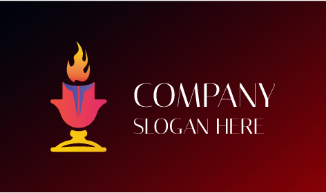 Burning Flame Candle Logo