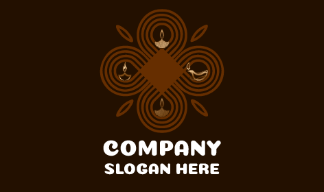 Diya Rangoli Candle Logo