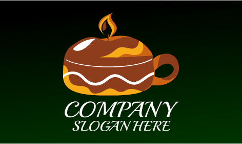 Donut Cup Candle Logo