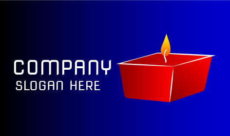 Elegant Red Candle Logo