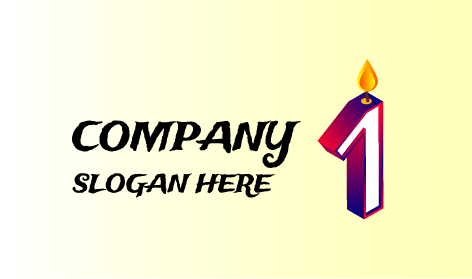 First Birthday Candle Logo