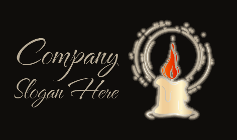 Flickering Flame Candle Logo