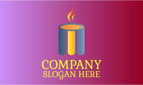 Golden Fire Candle Logo