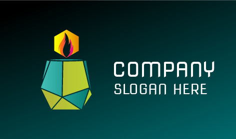 Gradient Gemstone Candle Logo