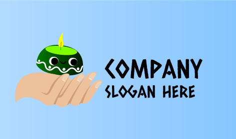 Grinning Green Candle Logo