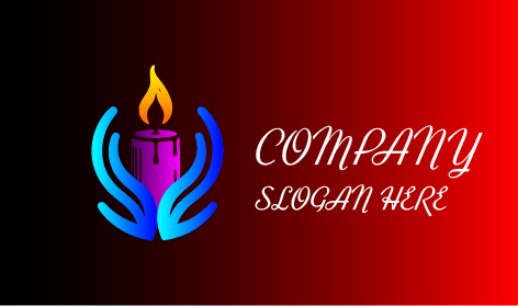 Hand Embracing Candle Logo
