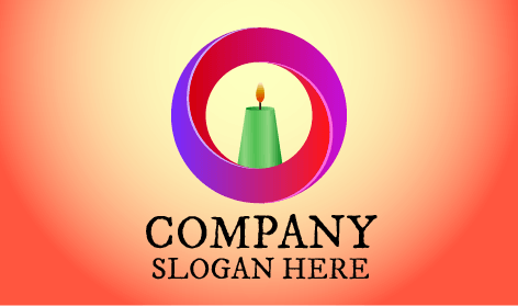 Aydınlatılmış Daire Mum Logosu