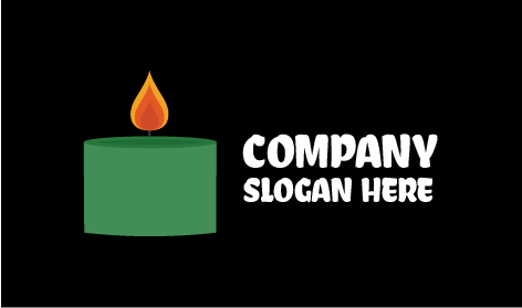 Modern Green Candle Logo
