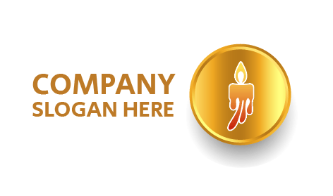 Premium Golden Candle Logo