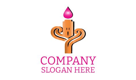 Purple Flame Candle Logo