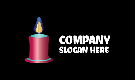 Purple Glossy Candle Logo