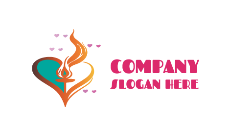Smoky Heart Candle Logo